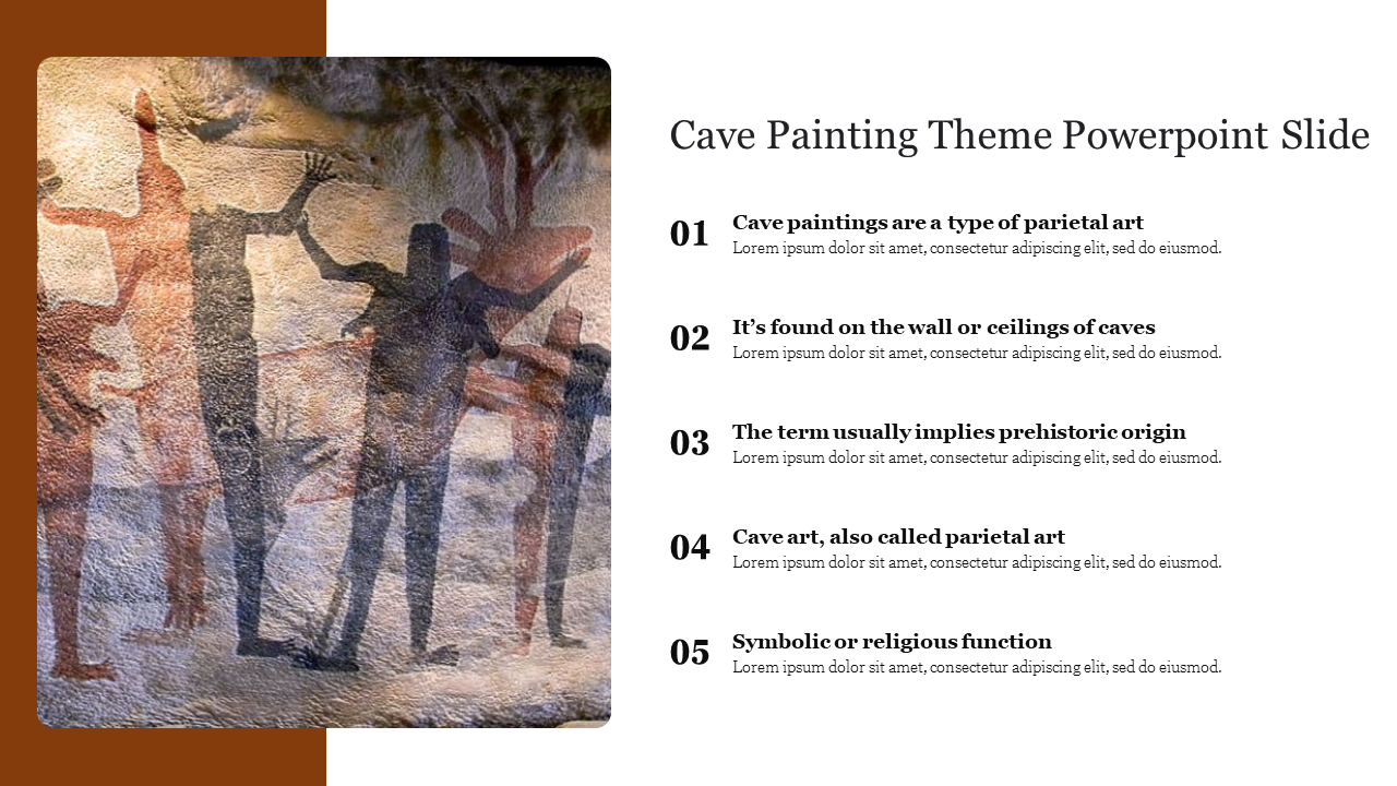 Cave Painting Theme Powerpoint Slide